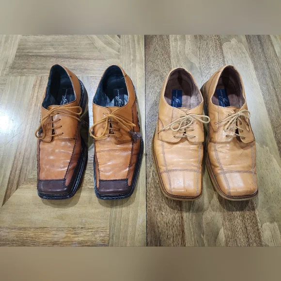 Giorgio Brutini Brown Leather Square Dress Shoes Loafers Mens Sz 9.5 M - 2 Sets Giorgio Brutini Brown Leather Square Dress Shoes Loafers  main image 3